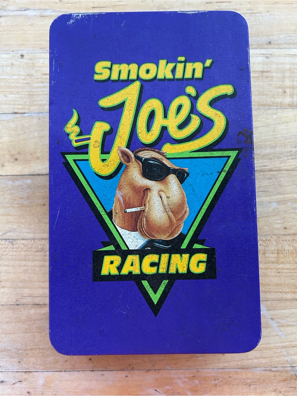 Vintage Tin Smokin’ Joes Camel Cigarettes metal box 1994 racing race car
